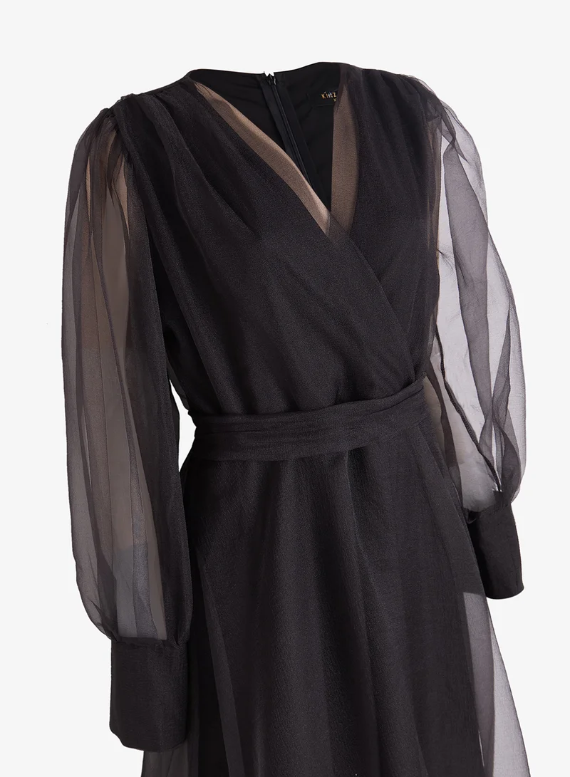 Khizana  Plus size A-line Puff Sleeved Dress for Women | Best Price UAE